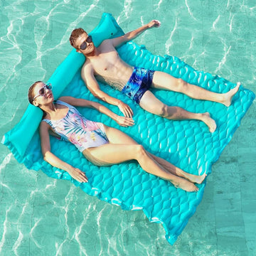 Jasonwell Giant Inflatable Floating Mat - Pool Float Lake Float Raft Lounge Floating Water Mat for Swimming Pool Floatie Lounger Beach Pool Party Toy Adults (Green-XL) - Jasonwell